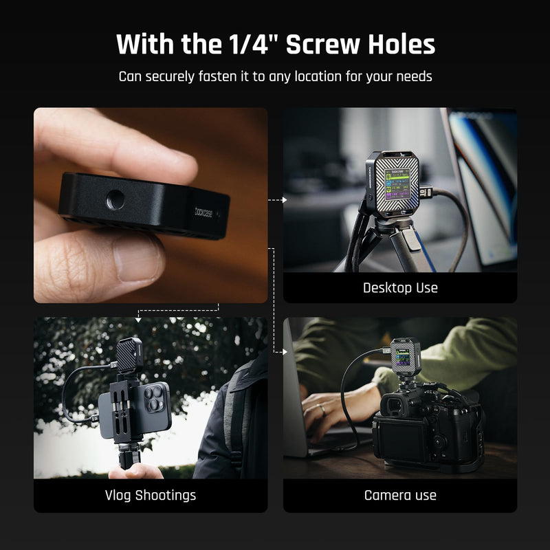 DOCKCASE Pocket M.2 2230 NVMe SSD Enclosure, Support 3s PLP Prevents Write Data Loss, 10Gbps USB C 3.2 Gen2, fits NVMe PCIe, with 1/4" Screw Hole for Fixed use, Support M-Key B+M Key UASP DSWC1M-3K