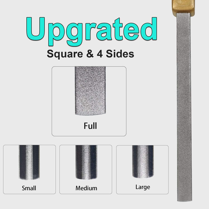 [AUSTRALIA] - Upgrated Baroque Guitar Fret Crowning&Edge Dressing File 3 Slots Size & 1 full Grit Side Improved 4th Generation Repair Luthier Tools for Guitars,Ukulele,Bass,Banjo,Mandolin etc (4th Generation File) 4th Generation File 