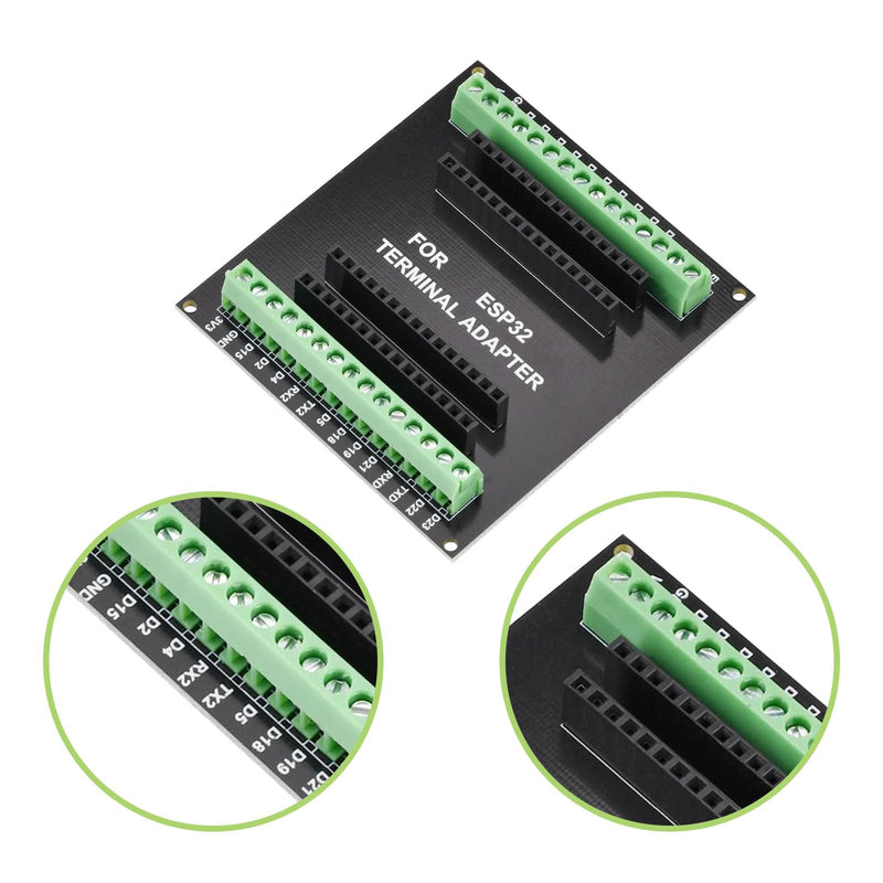 ESP32 Breakout Board for 30 Pin, ESP32 Development Board 2.4 GHz Dual Core WLAN WiFi + Bluetooth 2-in-1 Microcontroller ESP-WROOM-32 Chip for Arduino Pack of 4