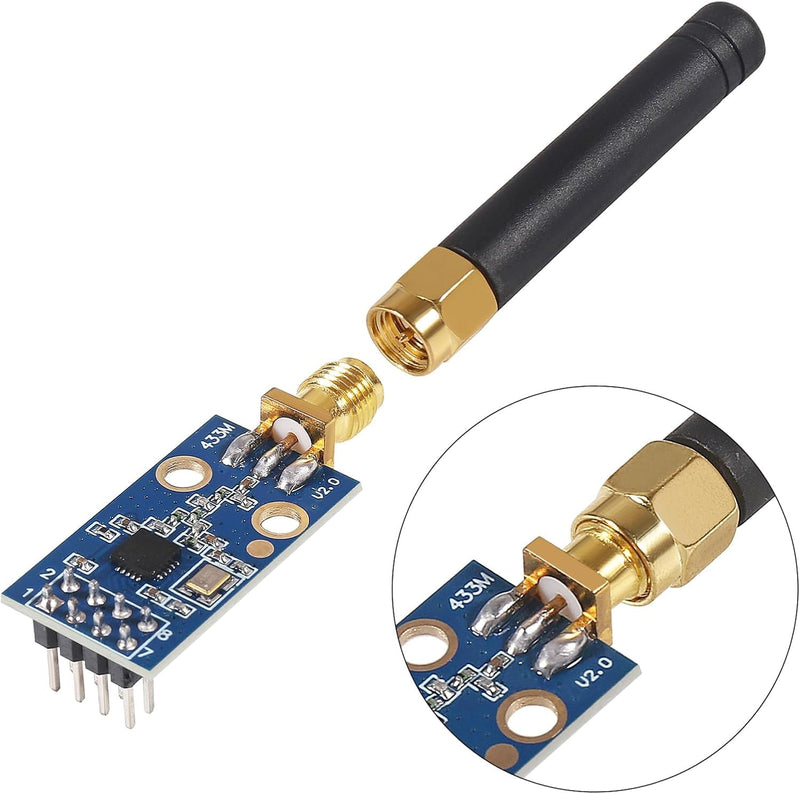 2PCS CC1101 Wireless Module with SMA Antenna Wireless Transceiver Module 315/433/868/915MHZ