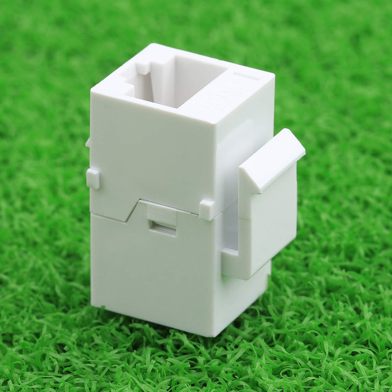 50Pcs/100Pcs CAT6 RJ45 Cable Connector 8P8C Straight Through Network Module Keystone Female to Female Extension Adapter for Plate Outlet Panel (100Pcs)