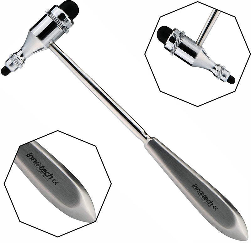 Innotech Tromner Neurological Reflex Hammer for Skin Reflexes and Surface Reactions (Silver) silver