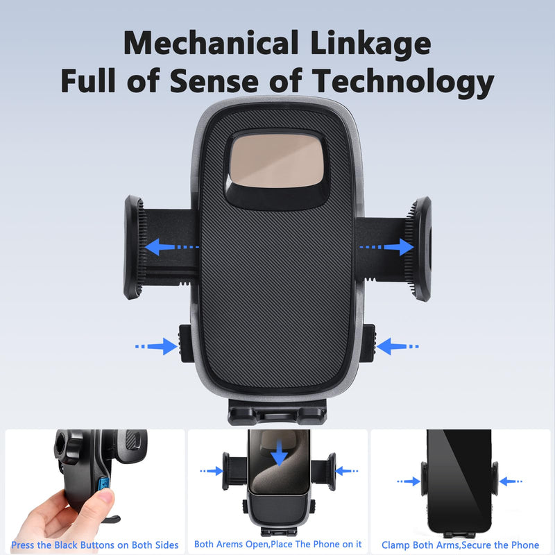 ELOHEI Custom Fit Car Phone Mount Compatible with Hyundai Santa Fe | Phone Holder Compatible with Hyundai Santa Fe 2019 2020 2021 2022 2023 and Santa Fe Hybrid 2021-2023 Car Accessories Black