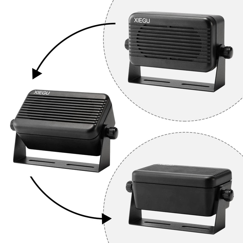 Xiegu GY03 3.5mm Plug Rectangular External Speaker with Stereo Sound for CB/Mobile/Ham Radio, HF Transceivers, Compatible with Xiegu X6100 G1M Radioddity QT40 QT60 QT80 CB-900 PRO