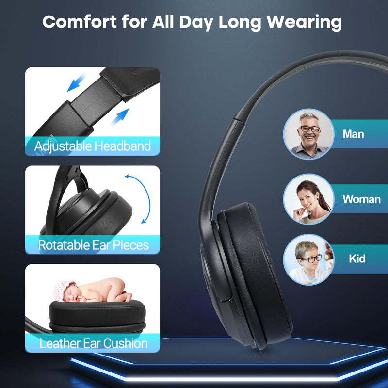 [AUSTRALIA] - MAIRDI USB Headset with Microphone for PC, Computer Headset with Mic Noise Canceling for Laptop Teams Zoom Office Work Call Center Business Softphone, Dictation Headset for Dragon Naturelly Speaking 