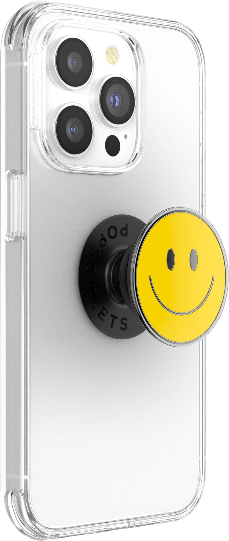 PopSockets Phone Grip with Expanding Kickstand, Enamel Graphic - Be Happy Adhesive