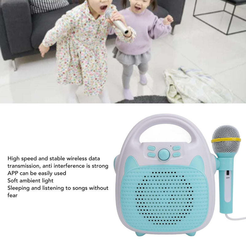 [AUSTRALIA] - Kids Karaoke Machine Microphone Exercise Singing Talent Portable Speaker Children's Karaoke Stereo for Home Outdoor Party 