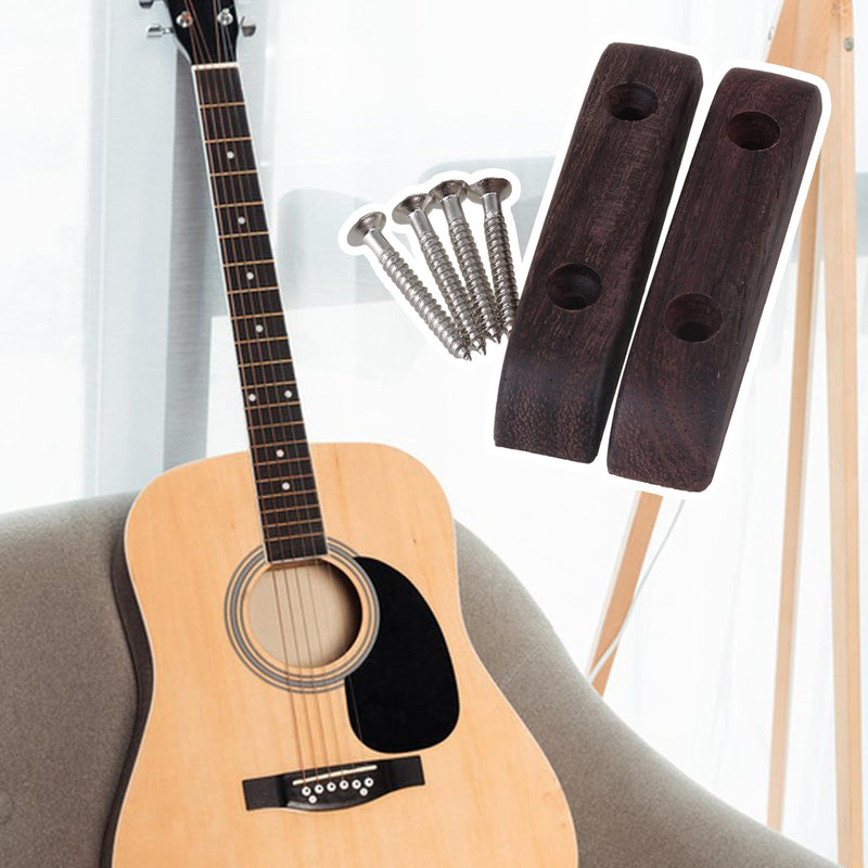 BQLZR 66mm Length Wooden Rosewood Thumb Rest Thumbrest with Mounting Screws for Bass Guitar Pack of 2