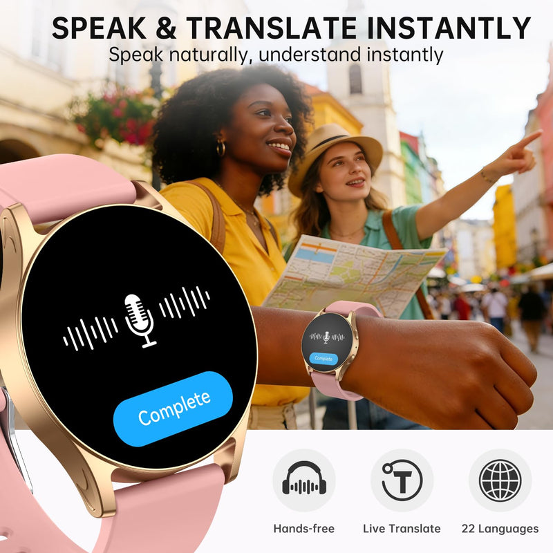 AI Smart Watch for Women Men with GPT, 1.32" AMOLED Ultra-Clear Screen Fitness Tracker with Heart Rate/Sleep/SpO2 Monitor, Waterproof Smartwatch for Android/iPhone Phones