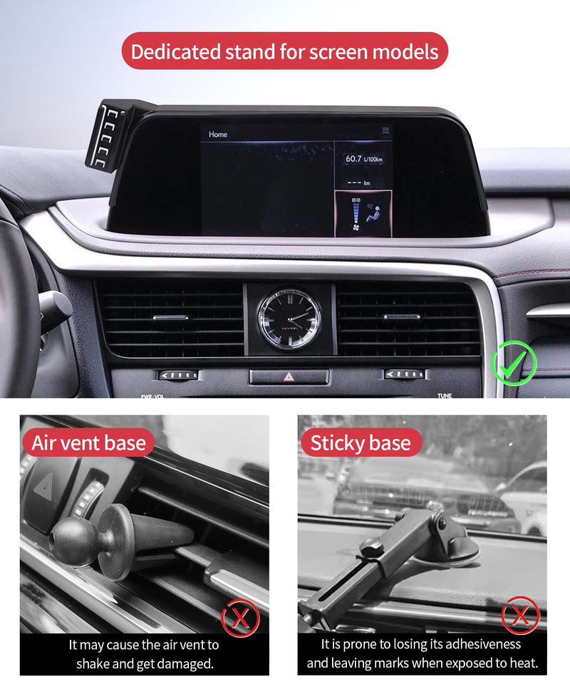 Wireless Charging Car Phone Holder for Lexus RX/Hybrid 2020-2022, 8" Screen | Magsafe Accessories Fast Charging Magnetic Cell Phone Holder Clip Compatible with iPhone Android, 3D Fit Vehicle Phone Stand 8-inch for 2020-2022 RX/RX Hybrid