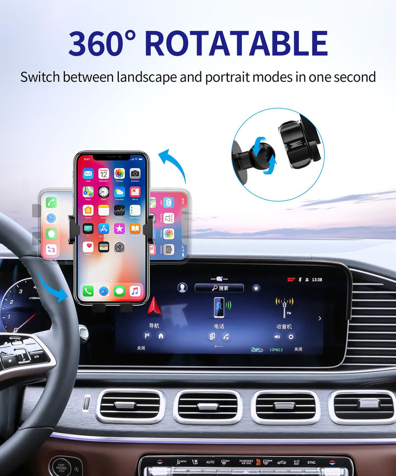 Auto Clamp Car Phone Holder for Mercedes-Benz GLE/GLS-Class 2020-2026 | 12.3" Screen Universal Mechanical Clip Cell Phone Mount Accessories Fit iPhone Android,Automobile GPS Dashboard Cradle
