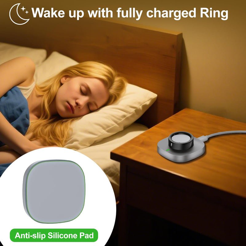 Compatible with Aura-Ring Gen 4 Charger Size 12, Safe & Fast Charging Dock | Replacement Portable Quick Charger with USB-C Cable, Bedside Charging Accessories for Traveling, Sleeping or Daily Life