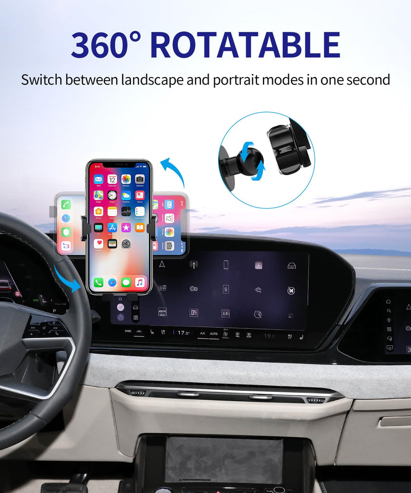 Auto Clamp Car Phone Holder for Audi A6,A5,S5,Q5,SQ5,Q6L e-tron Accessories | Universal Mechanical clip Cell phone Mount Accessories Fit iPhone Android,Automobile Cradle GPS Dashboard Navigation Bracket For 14.5-inch 2026 A5/A6/S6/S5/Q5/SQ5/Q6L e-tron