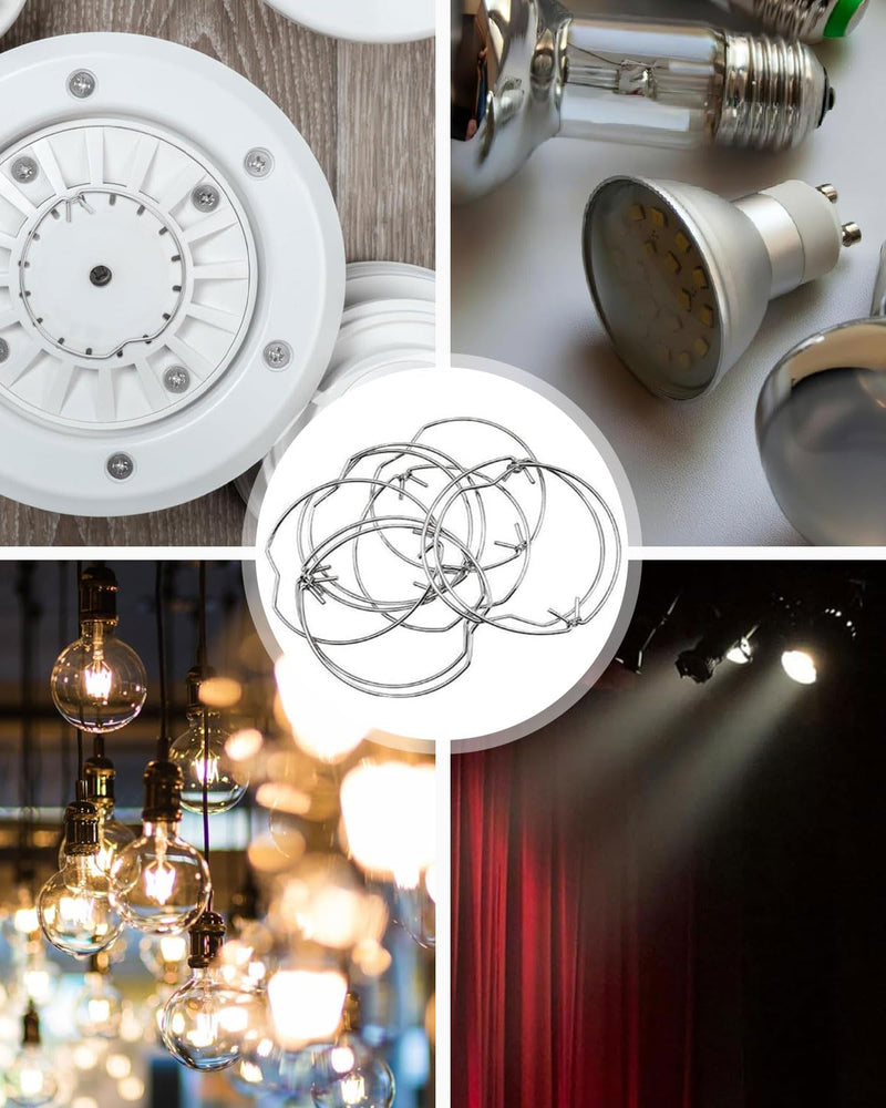 [AUSTRALIA] - MOPZIJA Pack of 30 Snap Ring for GU10 MR16 Diameter Downlight Retaining Spring Rings Clips LED Halogen Lamp Holder 50 mm, Clamping Ring, Lamp Retaining Spring Clip, Snap Ring for Shaft 