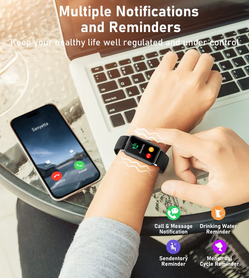 Mindrose Smart Watch Health Fitness Tracker with 24/7 Heart Rate, Blood Oxygen Blood Pressure Sleep Monitor, 115 Sports Modes
