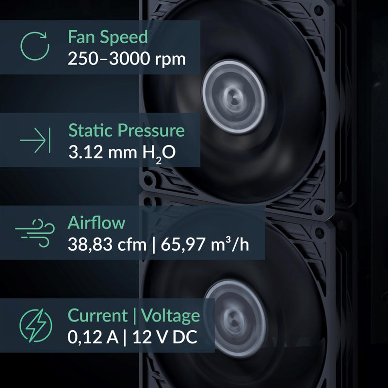 ARCTIC P9 PWM PST - PC Fan, 92 mm PWM case Fan with Cable Splitter, Optimized for Static Pressure, 200-3000 RPM, Quiet and efficient Motor, 0dB Mode - Black