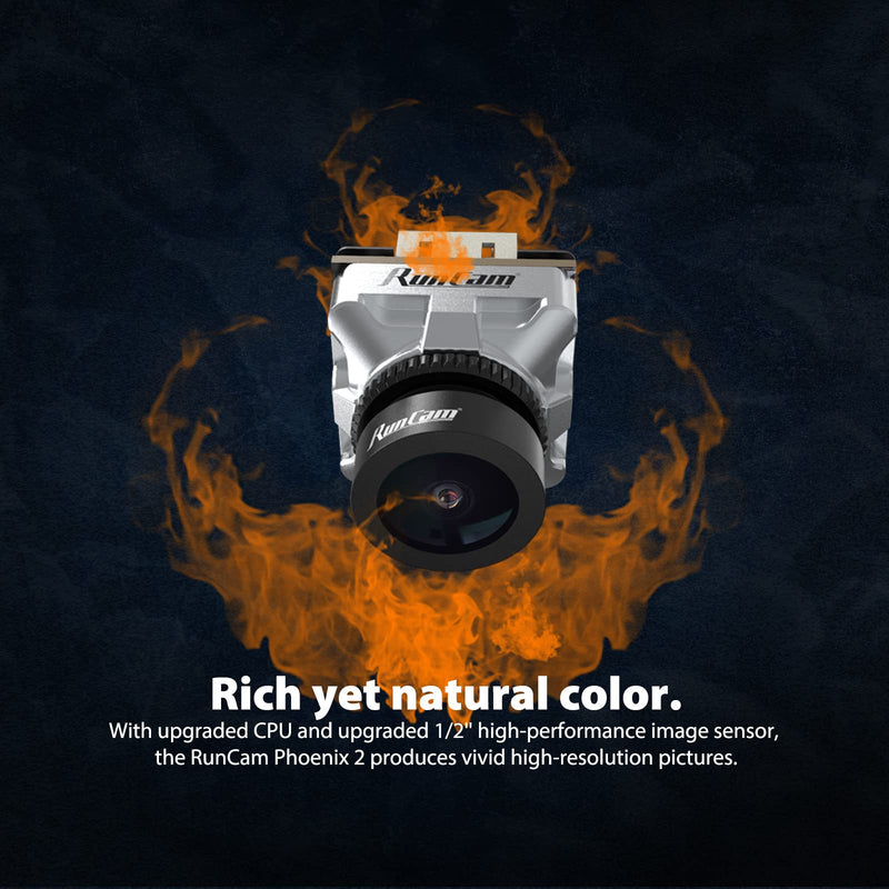 RunCam Phoenix 2 Micro FPV Camera 1000TVL FOV 155° Super Global WDR Day&Night Freestyle Cam with 2.1mm Lens 4:3/16:9 Switchable for FPV Drone,etc.