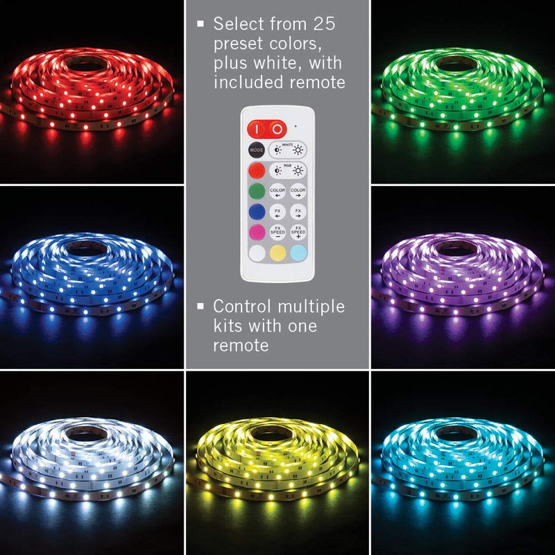 Armacost Lighting 423501 Multi-Color + White LED Tape Light Kit Multicolor Multi Color + White
