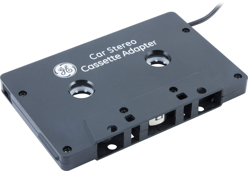GE Car Stereo Cassette Adapter, 3.5mm Jack, For Mobile Phones, Smartphones, iPods, CD Players, MP3 Players and other Mobile Devices, Black, 34496