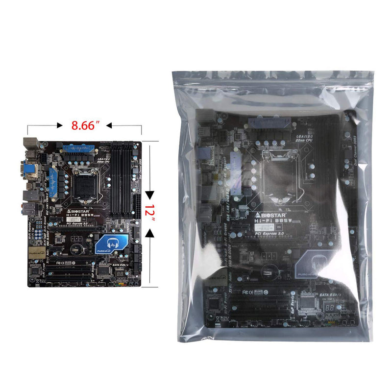 KUKUBAGS 15pcs 11x15 inch Anti Static Bag with 15pcs Antistatic Labels, Static Free Bag for Electronics, Large Resealable Non Static Bags for Most of Computer Accessories