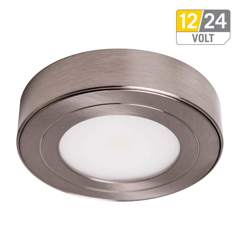 Armacost Lighting 213411 2700K Purevue Dimmable Led Puck Light, Soft White Brushed Steel Soft White (2700K)