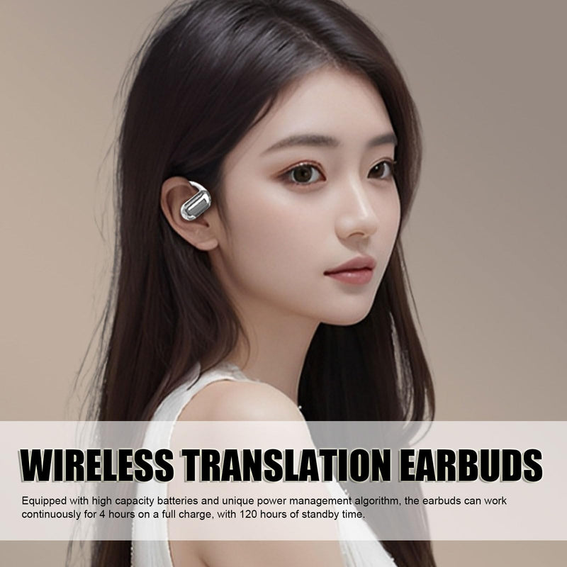 XUMIUZIY Translation Earbuds, Real Time AI Translator Device with 4 Modes 80 Languages 0.5s Low Latency, for iOS Business Travel Learning