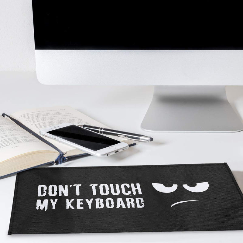 kwmobile Keyboard Cover for Universal Keyboard (L) - Protective Skin Computer Keyboard Dust Cover Case - Don't Touch My Keyboard Don't touch my keyboard 02-01