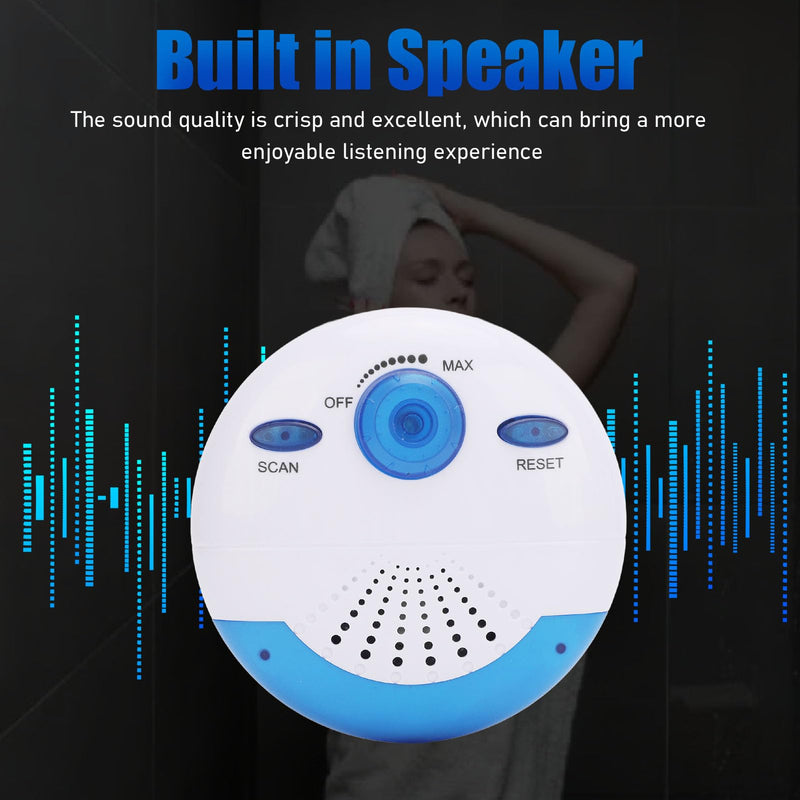 [AUSTRALIA] - Shower Radio, Shower Radio IPX7 360 Degrees Surround Sound Portable FM Radio with Top Handle for Bathroom Outdoor 