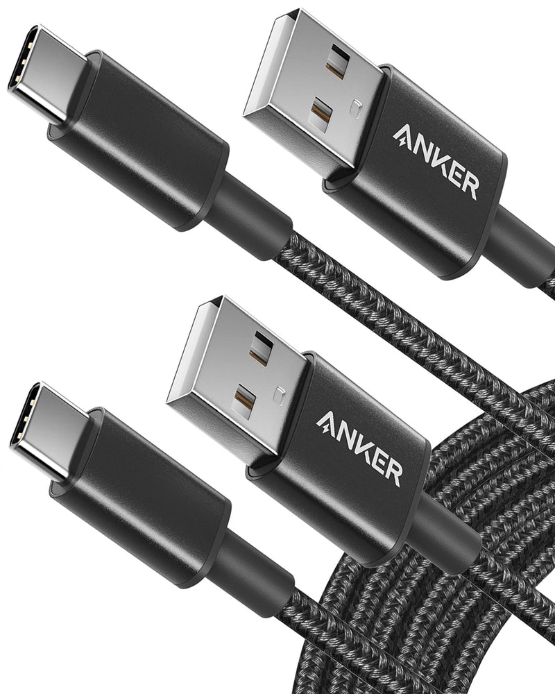 Anker Cable [2 Pack, 10FT], USB A to USB C Cable for iPhone 17 Series,Zolo Charger Block, 2-Pack 4-Port Wall Adapter with 50W Max Output