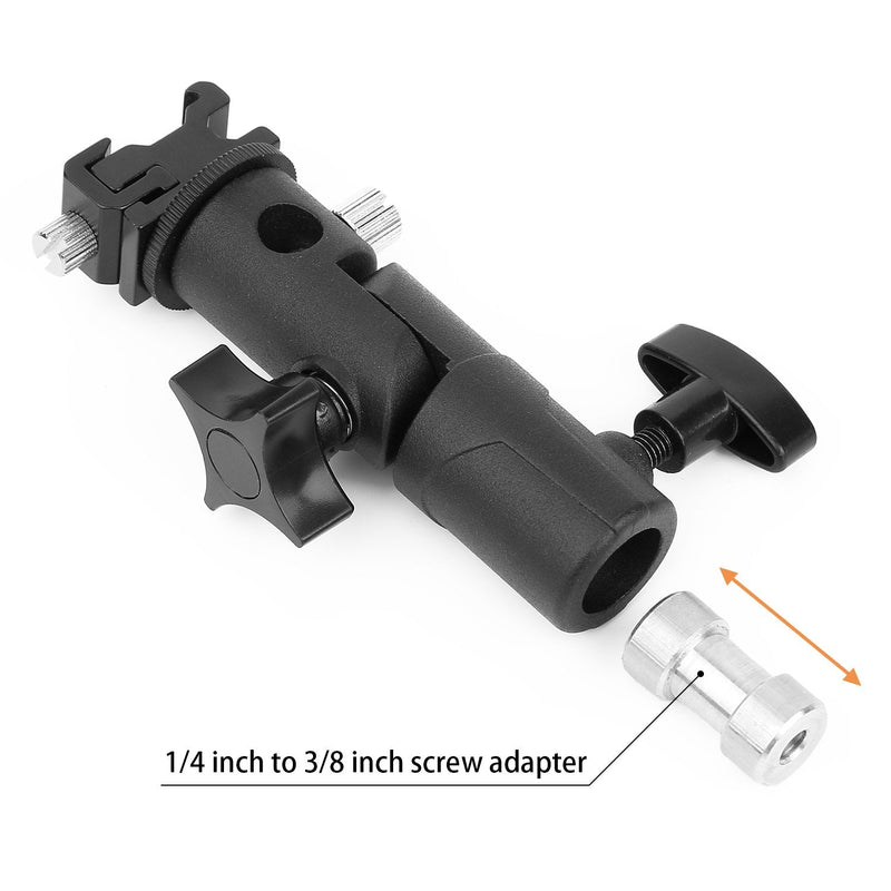 [AUSTRALIA] - Anwenk Camera Flash Speedlite Mount Swivel Light Stand Bracket with Umbrella Reflector Holder for Camera DSLR Nikon Canon Pentax Olympus and Other DSLR Flashes Studio Light LED Light, 1Pack Flash Bracket-1P 