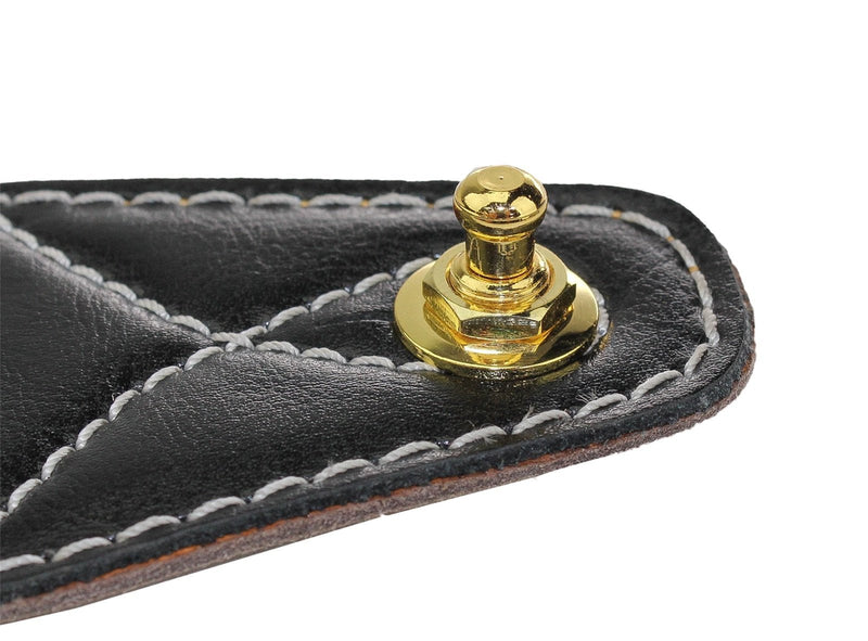 Walker & Williams Gold Extra Long Deep Barrel Strap Locks for Thick Guitar Straps