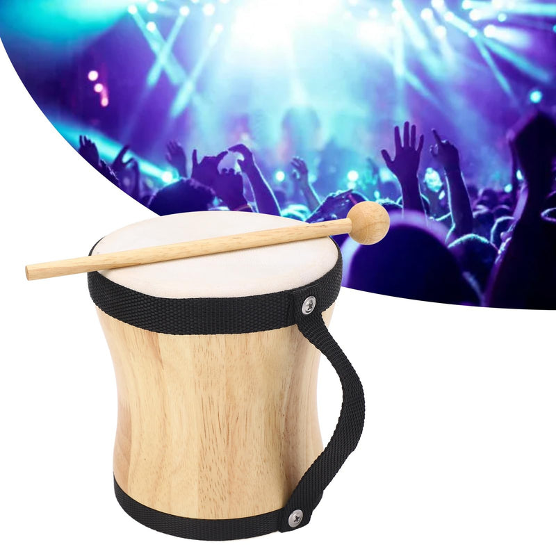 Hand Drum Kit Sheepskin Top Bongo Percussion Drum for Performances Parties Music Festivals (Black) Black