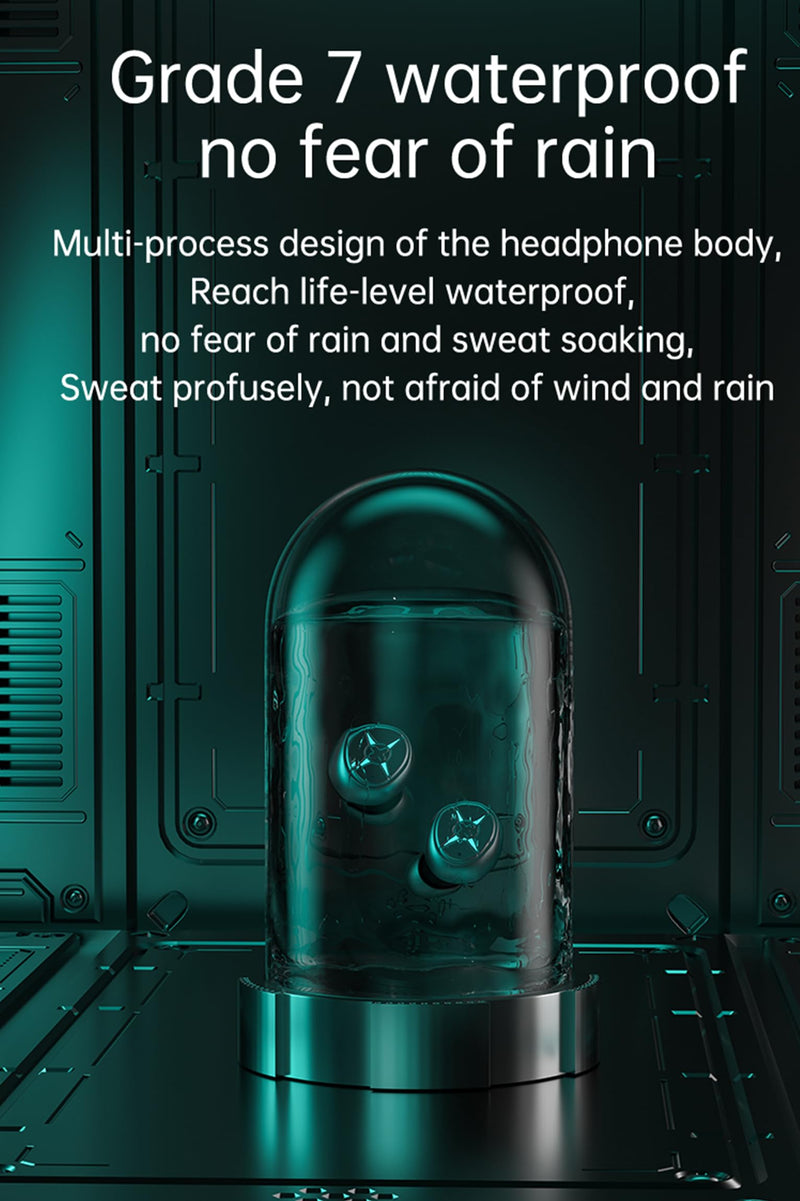 True Wireless Earbuds, 2024 Bluetooth Headphones 5.3 Earbuds, Waterproof Touch Control Ear Buds in-Ear Built-in Mic, with LED Power Display, IP7 Waterproof Earphones Sport Headset - Model 45