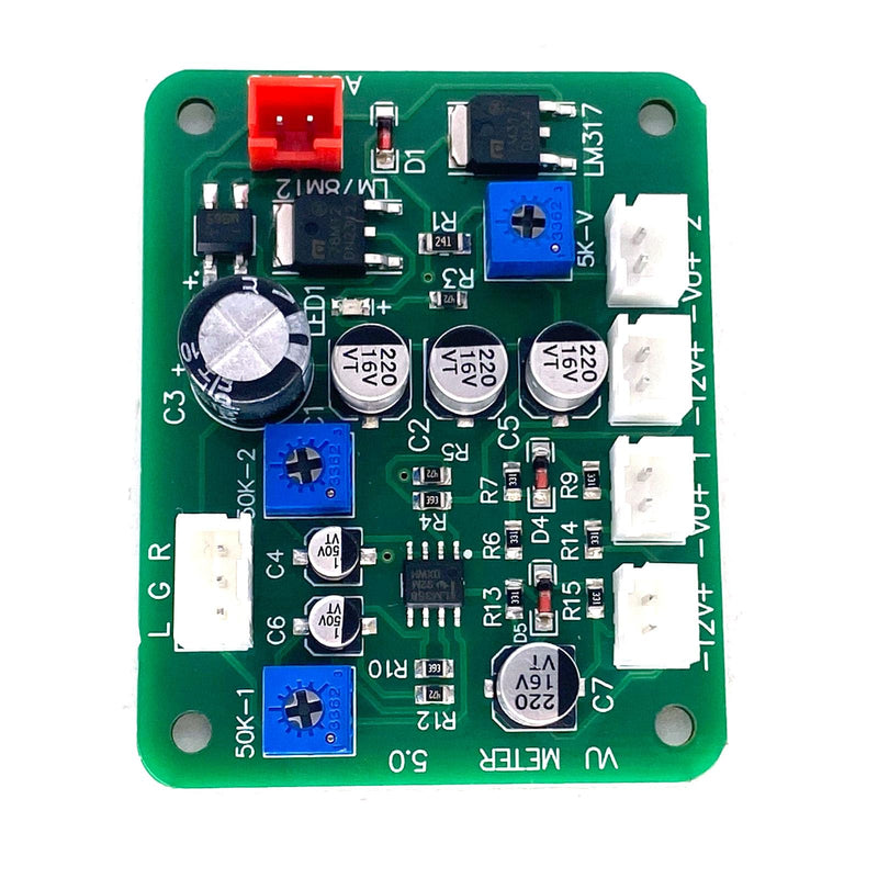 2PCS 35mm VU Meter Stereo Audio Level Indicator Audio Meter Backlight Adjustable + Audio Level Amplifier Driver Board