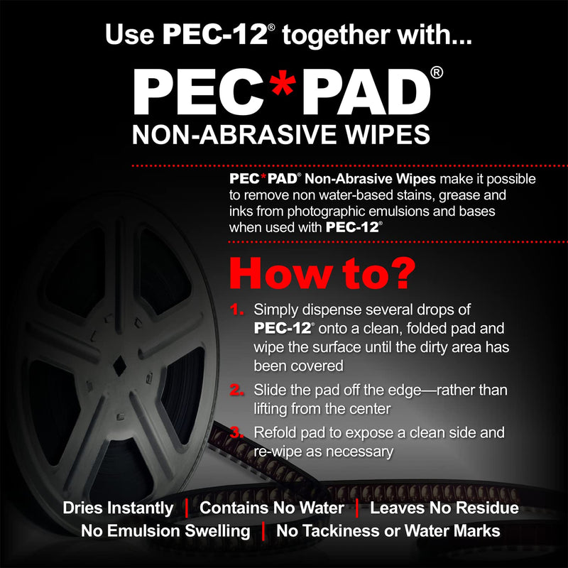 [AUSTRALIA] - PEC-12 Photographic Emulsion Cleaner - Non-Water Based Stain, Grease, and Ink Remover from Emulsions and Bases for Cleaning Film, Photo Negatives, B&W Slide - with Dropper Tip (2oz) 2 Fl Oz (Pack of 1) 