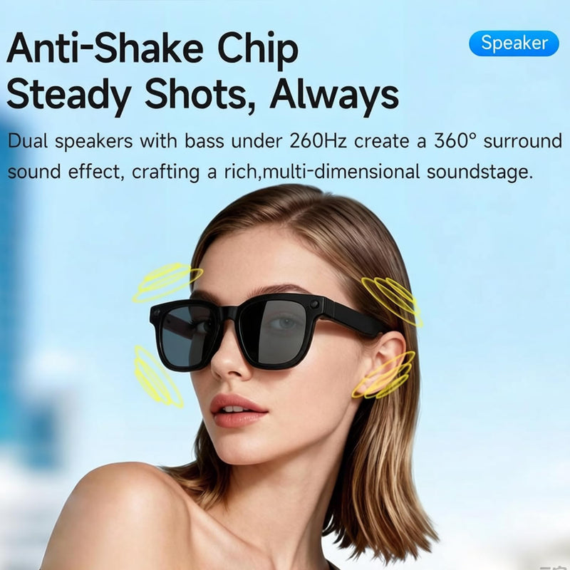 Ithywat AI Translation Glasses 30+ Languages Real-Time 8MP Camera 16GB | HD Stabilized Camera. Dual-core WiFi+BT5.3. AI Voice Assistant and Object Recognition.