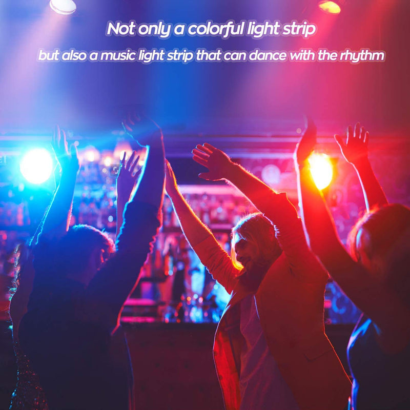 [AUSTRALIA] - RUISHINE Battery Operated LED Strip Lights 32.8ft, Battery Powered Led Strip Lights for Bedroom Color Changing APP Remote, USB Led Lights for TV, Room, Kitchen, Party 