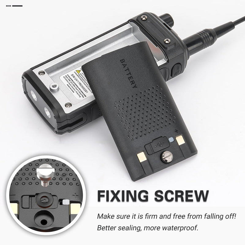 Baofeng UV-5R Upgrade Ham Radio Long Range Two Way Radio UV-17R Walkie Talkies for Adults Waterproof Dual Band USB Charger 999 Channels VOX with Earpiece,Flashlight Li-ion Battery