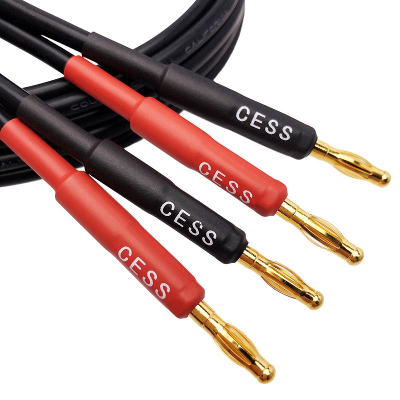 CESS-274-6f Super Soft Silicone 12 Gauge Wires Banana Plug to Speakon Speaker Cable (6 Feet) 6 Feet