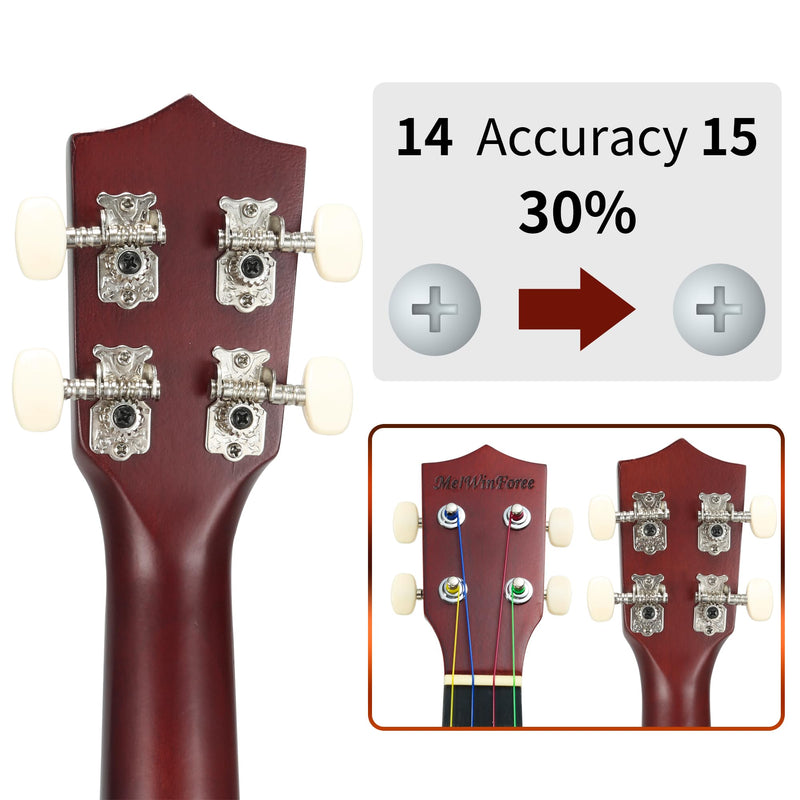 WelWinforee Soprano Ukulele 21 - Beginner Kit for Kids, Complete with Gig Bag, Strap, Tuner, Strings, Picks, Cloth - Ideal for Concerts, Left-Handed Players - Perfect Beginner Ukulele