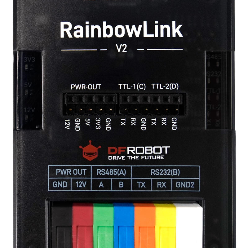[AUSTRALIA] - DFROBOT RainbowLink V2: 4-Channel Isolated USB to Serial Converter (RS485/RS232/2xTTL) | Built-in 12V Boost Power | Rugged Industrial Housing | Portable Debugging Tool for Field Engineers & PLC 
