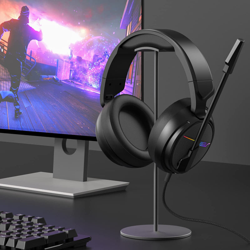 [AUSTRALIA] - Jeecoo V20U USB Pro Gaming Headset for PC - 7.1 Surround Sound Headphones with Noise Cancelling Microphone- Memory Foam Ear Pads RGB Lights for Laptops 