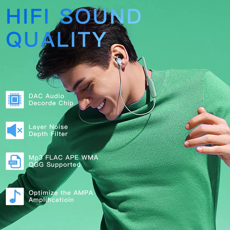 [AUSTRALIA] - 64GB MP3 Player with Bluetooth 5.2, AiMoonsa Music Player with Built-in HD Speaker, FM Radio, Voice Recorder, HiFi Sound, E-Book, Earphones Included Black - 64GB 
