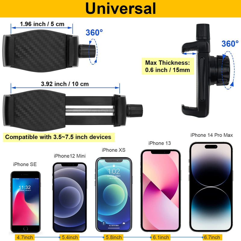 Mippko Magnetic Phone Holder,Heavy Duty Phone Mount for Truck/Tractor/Forklift/Boat/Motor Vehicles,Fit 3.5~7.5" iPhone/Nexus/Smartphone,360°Adjustable Arm 3.46" Magnetic Base
