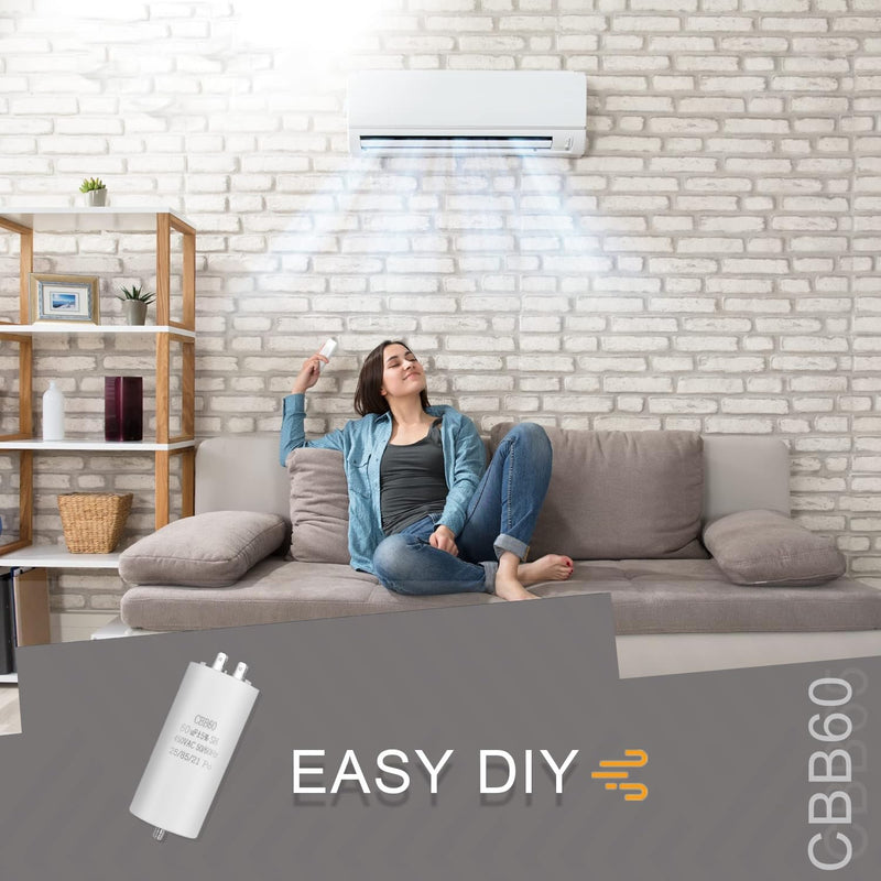 [AUSTRALIA] - CBB60 450V 30UF 50/60HZ Capacitor, Plug-In Capacitor, Starter Capacitor, Motor Capacitor, Suitable for Pumps, Lawnmowers and Other Electrical Devices (Four Connections) 