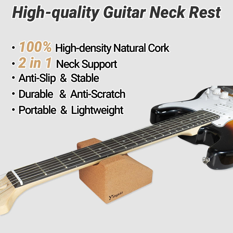 [AUSTRALIA] - Guitar Neck Rest, Natural Cork Guitar Neck Support Pillow Cradle Holder, String Instrument Luthier Tool for String Changing, Repair, Cleaning, Guitar Workstation, Guitar Accessories 