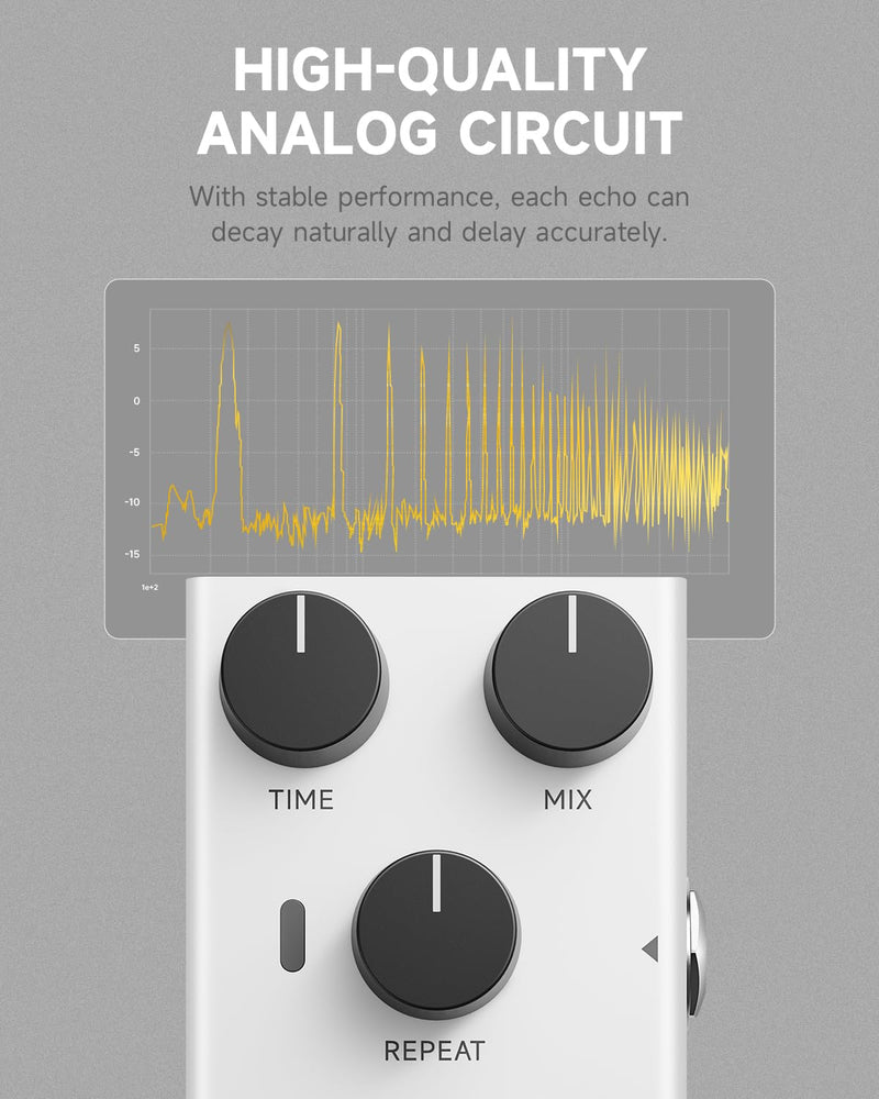 Donner EMBARK 01 ECHO Delay Guitar Pedal, DIY Shell, Electric Guitar, Analog Guitar Effect Pedal, true bypass
