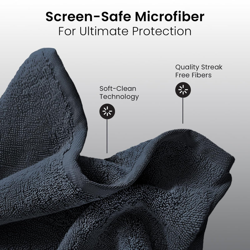 Electronic Wipes Screen Cleaner Streak-Free [2 Pack x40] Computer Screen Wipes, TV Screen Cleaner Wipes, Monitor Wipes for Smart TV, Laptop, iPhone, ipad and more - [Microfiber Cloth + 80 Wipes] 3 Piece Set