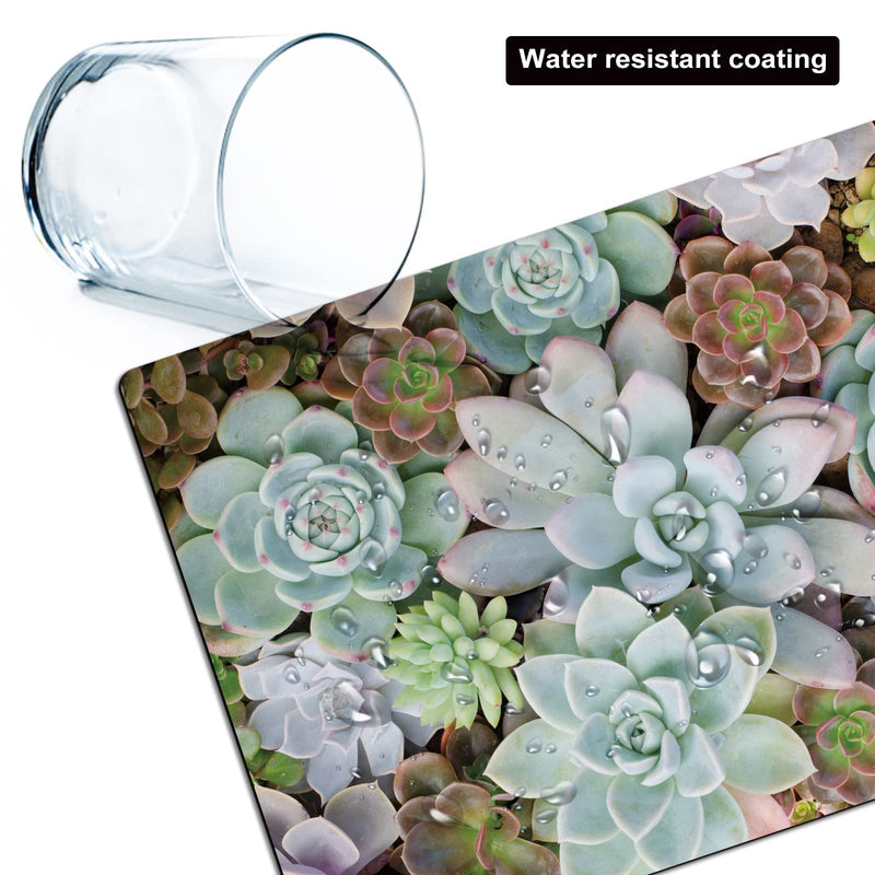 Cyanbone Small Mouse Pad Cute, Mini Mouse Pads for Wireless Mouse and Laptop, Travel Mousepad with Designs - Pretty Succulent, Portable Mousepads - 5.5 x 7 in, Computer Accessories for Women Small - 5.5"x7" Pretty Succulents