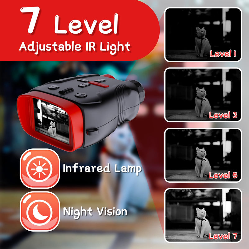 [AUSTRALIA] - Kids Toys Night Vision Goggles for Kids Ages 5 and Up Gifts for Kids 32GB Card, 5X Zoom Kids Camera Night Vision Binoculars for Kids for Kids 
